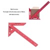 Center Gauge 100mm 45° 90° Aluminum Alloy Line Ruler Measuring