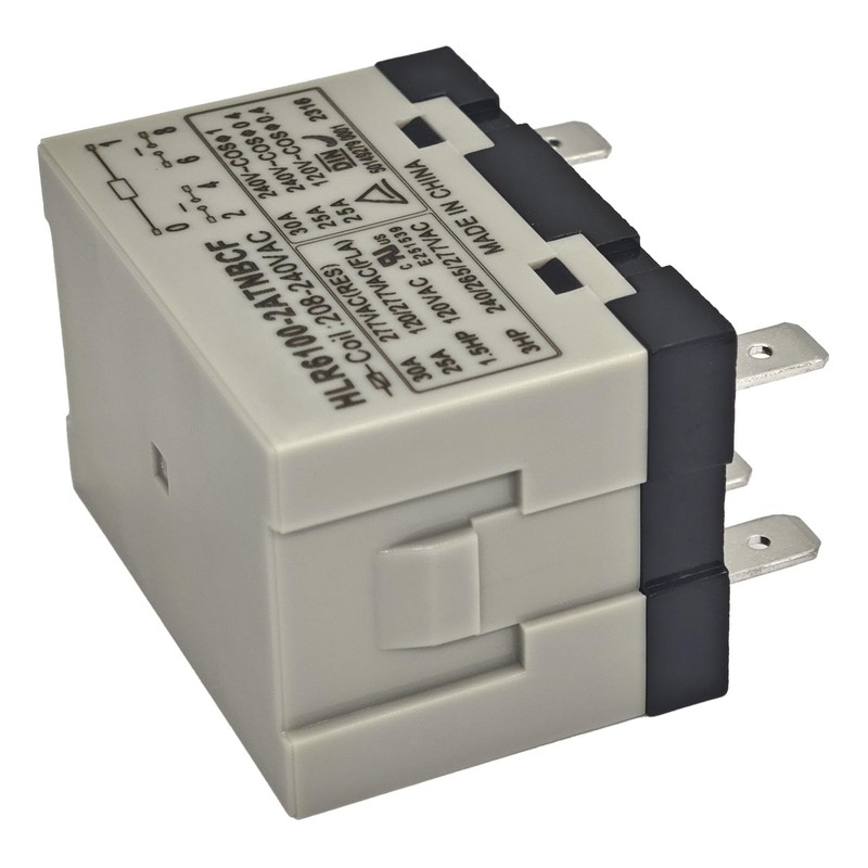 HLR6100-2ATNBCF 208-240VAC Compressor Relay – 30A 277VAC 6-Pin DPST-NO Electrical