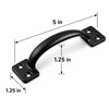 Gate Handle Pulls, 5 Inch Black Steel Door Handles for
