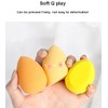 Facial Makeup Sponge, 4 Pack Foundation Blending Yellow Beauty Sponge,
