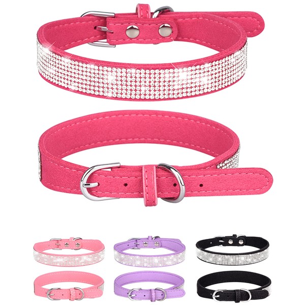 Bling Dog Collar for Small Medium Large Dogs, Rhinestone Dog