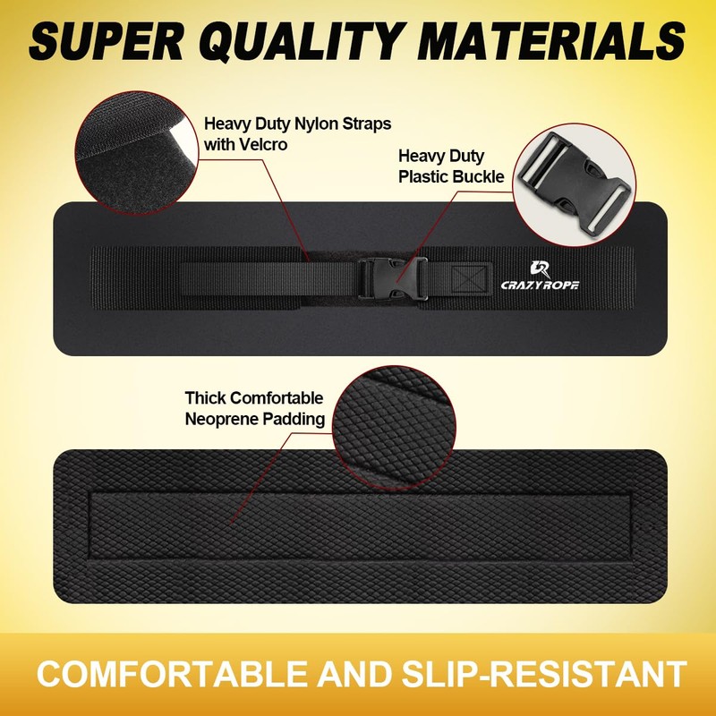 CRAZYROPE Hip Thrust Belt for Dumbbells, Hip Thrust Pad Hip