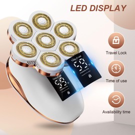 TAYAYO 2-in-1 Electric Razors for Women, Wet/Dry 7D Rechargeable Rotary Shaver for Legs, Water Resistant Grooming Kit - Electric Razors for Women, Facial Hair Removal, Bikini Trimmer, Lips - Gentle Hair Remo