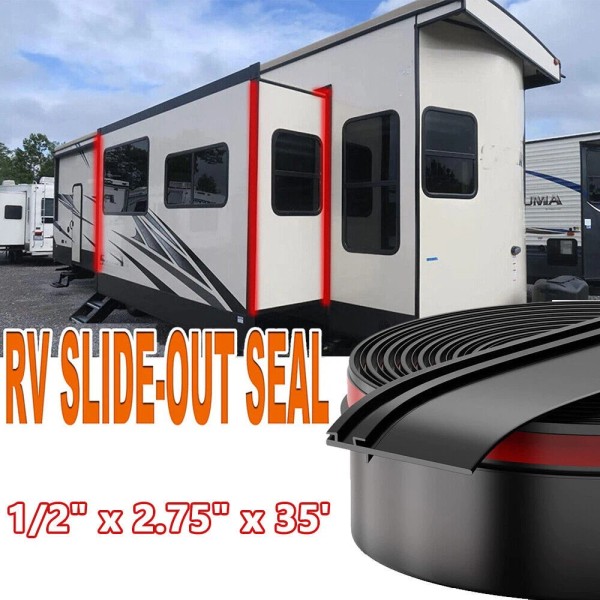Racewill 1/2"x2.75"x35' RV Slide Out Seal Base Trailer Weather Stripping