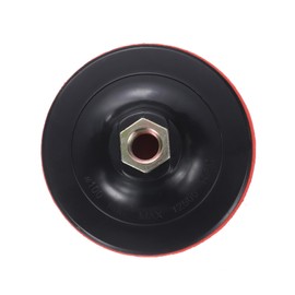 uxcell 4 Inch Hook and Loop Backing Sanding Pads with M14 Thread for Diamond Sanding Finishing Polishing Buffing Pads, Black + Red 1pcs