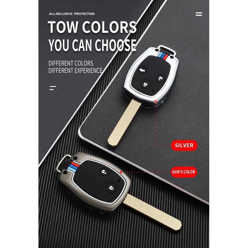 TECART Key Fob Cover Fit for Honda Civic Jazz Pilot