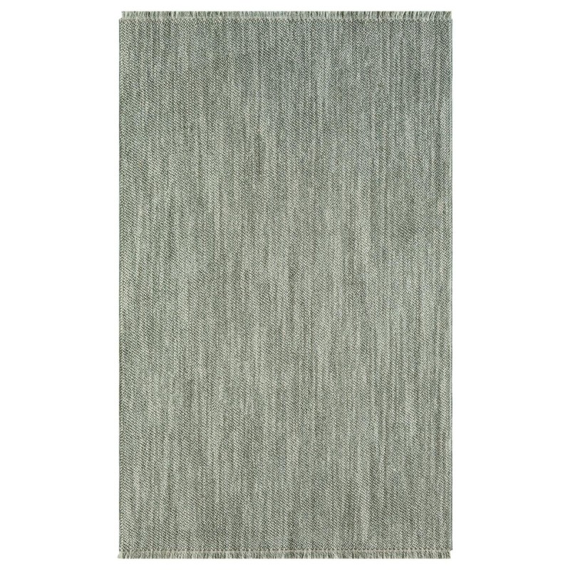 LUXE WEAVERS Solid Machine Woven Green 5x7 Area Rug, Indoor