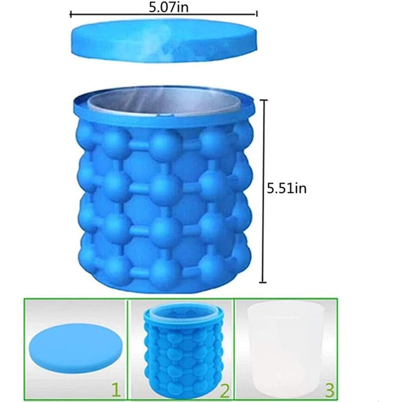 Large 2 in 1 Silicone Ice Bucket & Ice Mold