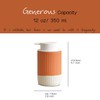 ABBI NIMO Ceramic Hand Soap Pump Foam Dispenser Terracotta, Natural