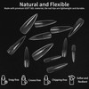KOXXIAMOQ Pack of 240 False Nail Tips, Clear Extra Long