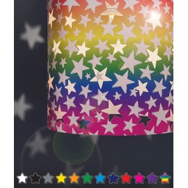 Additional Shade for EREKI lampshade 's Magnetic Connector, for Baby Nursery Room, Kids Boys Girls Ceiling Pendant Light Shade (Rainbow Stars)