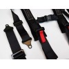 ANIKI BLACK 4 POINT AIRCRAFT BUCKLE SEAT BELT HARNESS w/