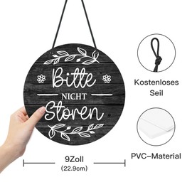 Putuo Decor Door Sign Meeting in Progress Please Do Not Disturb Round Therapist Sign PVC Welcome Please Come In Sign for Office Therapy Clinic Double Sided Hanger Sign 9"