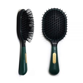 wesin Weshin Paddle Brush Rubber Grip for Wet Hair Gold Logo Green 1pc / 웨신 패들형 브러쉬 러버그립 젖은머리용 골드로고 그린 1개