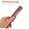 Baluue 3pcs Portable Beard Comb Wooden Folding Hair Comb for