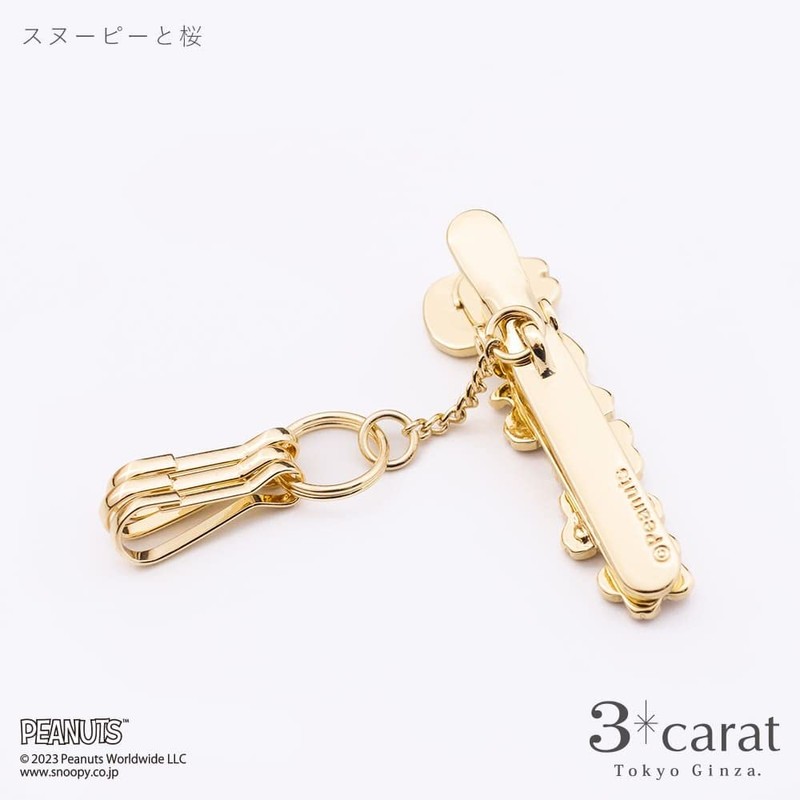 [3 carat] Peanuts Bag Key Clip Mini Snoopy and Cherry