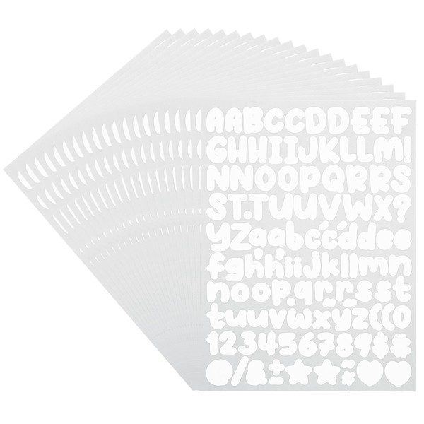 PATIKIL 30 Sheets Letter Stickers, 3360Pcs 1/2 Inch Small Vinyl