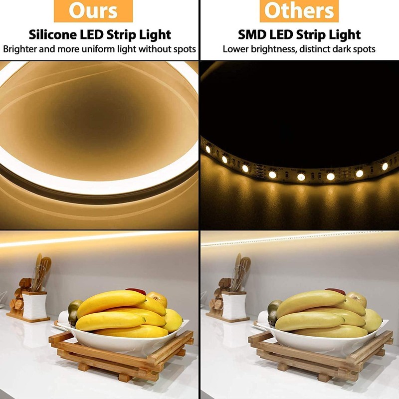Lamomo LED Neon Lights, 12V Warm White Dimmable LED Strip