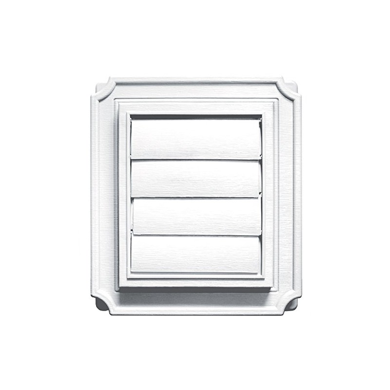 Builders Edge 140137079001 Scallop Exhaust Ventilator, 4 in, Arctic, 001,