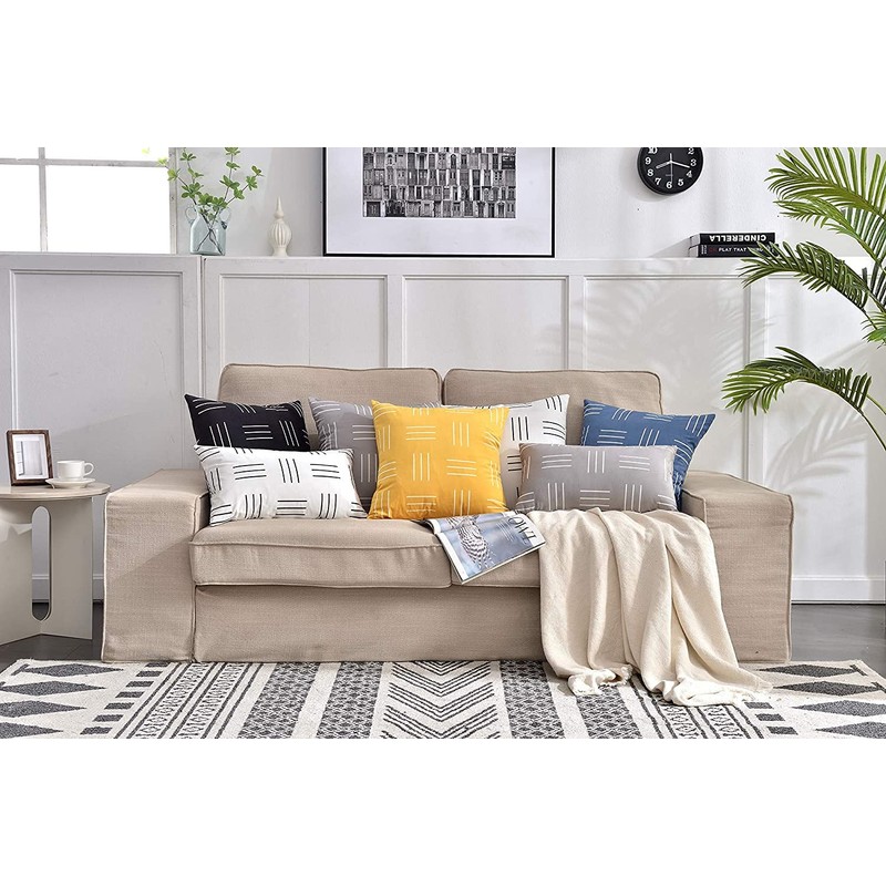 DWDC Velvet Pillow Covers 16X16 inch Pack of 2 Gray