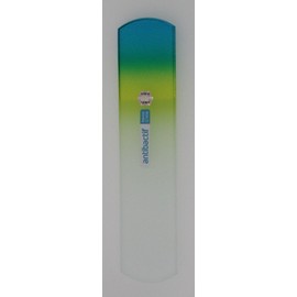 BLAZEK Antibacterial Glass File for Heels, 6.3 inches (160 mm) (Green Gradation)