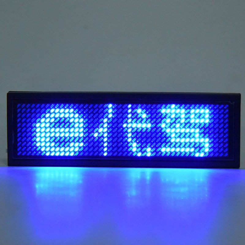Message Tag Name Badge Mini LED Digital Programmable Scrolling Name