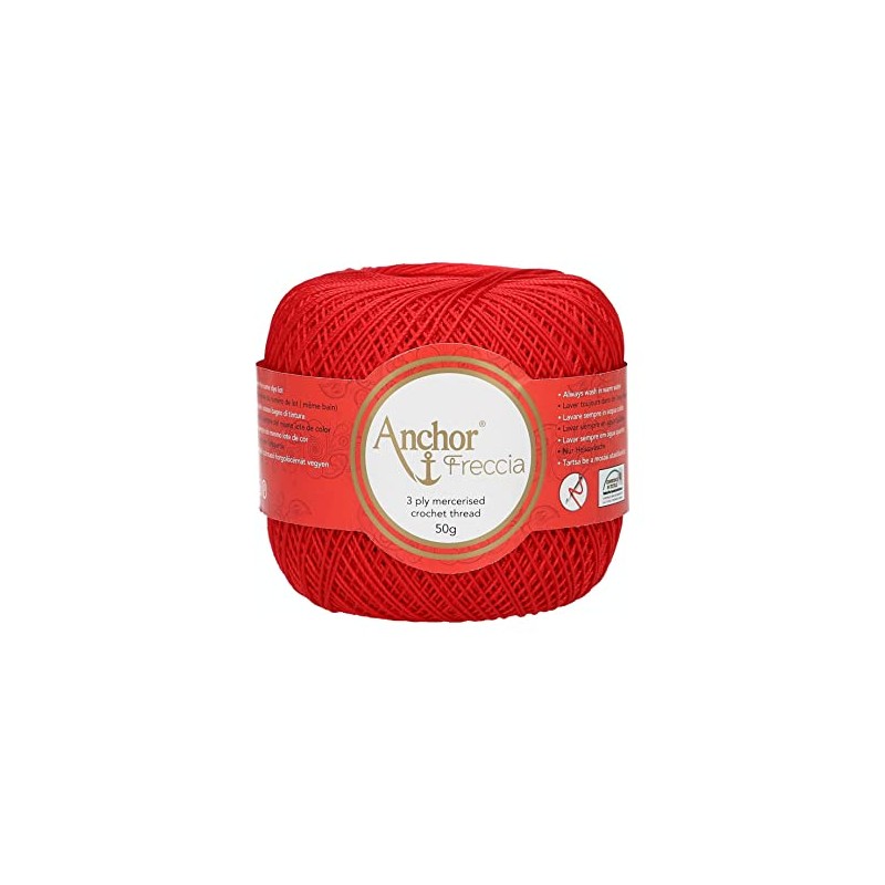ANCHOR Crochet Yarn, Cotton, Red