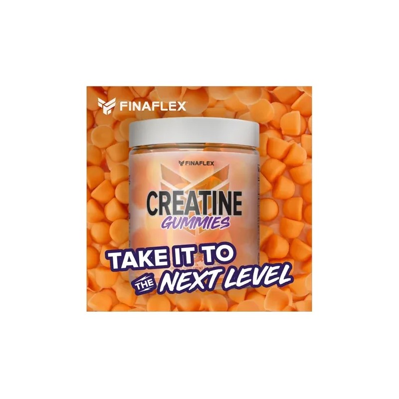 Gomitas de Creatina Finaflex Naranja Sin Gluten 120 Unidades