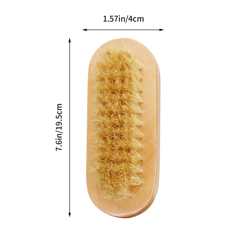 SAFIGLE 2Pcs Wooden Manicure Brush Double Sided Fingernail for Home
