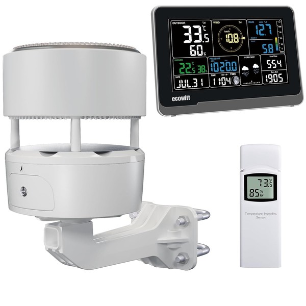 ECOWITT Weather Station Kit, Includes WS3900 Indoor Display Console, WS85