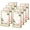 EKINIYAR 4x6 Acrylic Sign Holders 8 Pack Gold Table Number