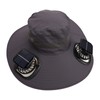Solar Fan Hat Large Brim Quick Dry Breathable 3 Speeds