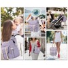 Jiefeike Diaper Bag Backpack,Purple Travel Backpack for Dad Mom Boys