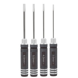 Drone Tool Kit -4Pcs Slotted Screwdriver Steel Tool Set 3.0/4.0/5.0/6.0mm Mini Hand Tools for RC Model Helicopter Boat Cars