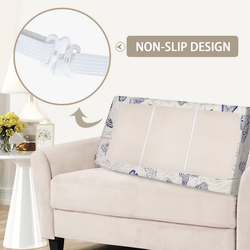 SearchI Stretch Printed Sofa Couch Cushion Covers Replacement Chair Cushion