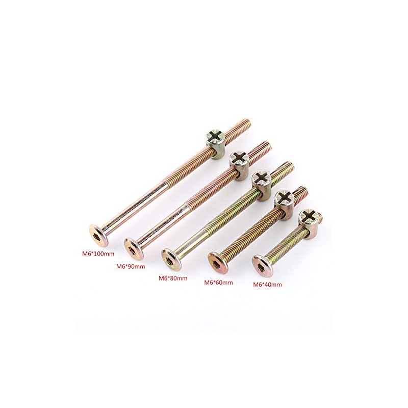 Kit de Pernos y Tuercas, 10 Piezas M6 Tornillos de