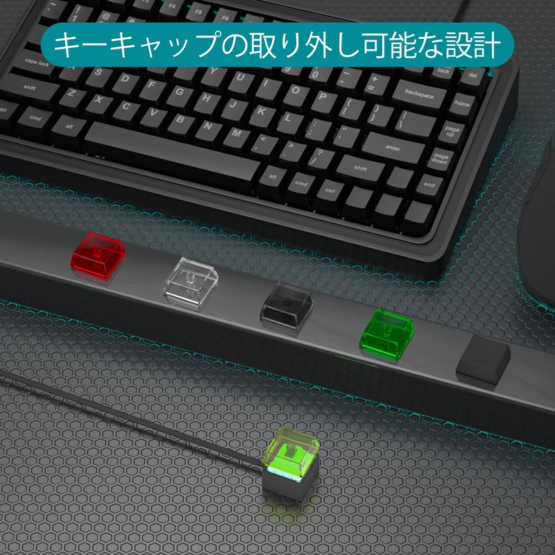 Power Button for PC Case, Blue Axis, Blue LED Light,