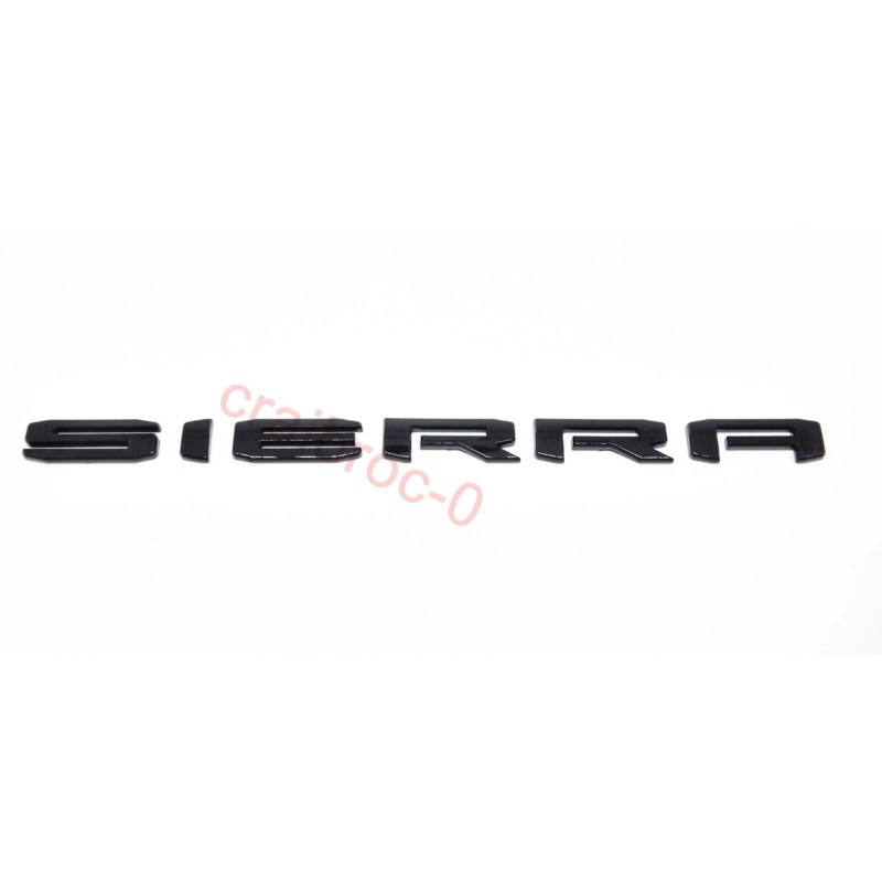 GMC Gloss Black Tailgate corner Emblems Letters GMC Sierra 1500