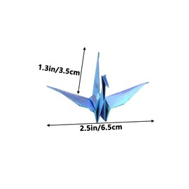 Pack of 50 Origami Paper Cranes Origami Paper Cranes Rainbow Origami Cranes Handmade Origami Paper Crane Cord for Decoration of Weddings, Parties, Backdrops and Homes, in 5 Colours (C)