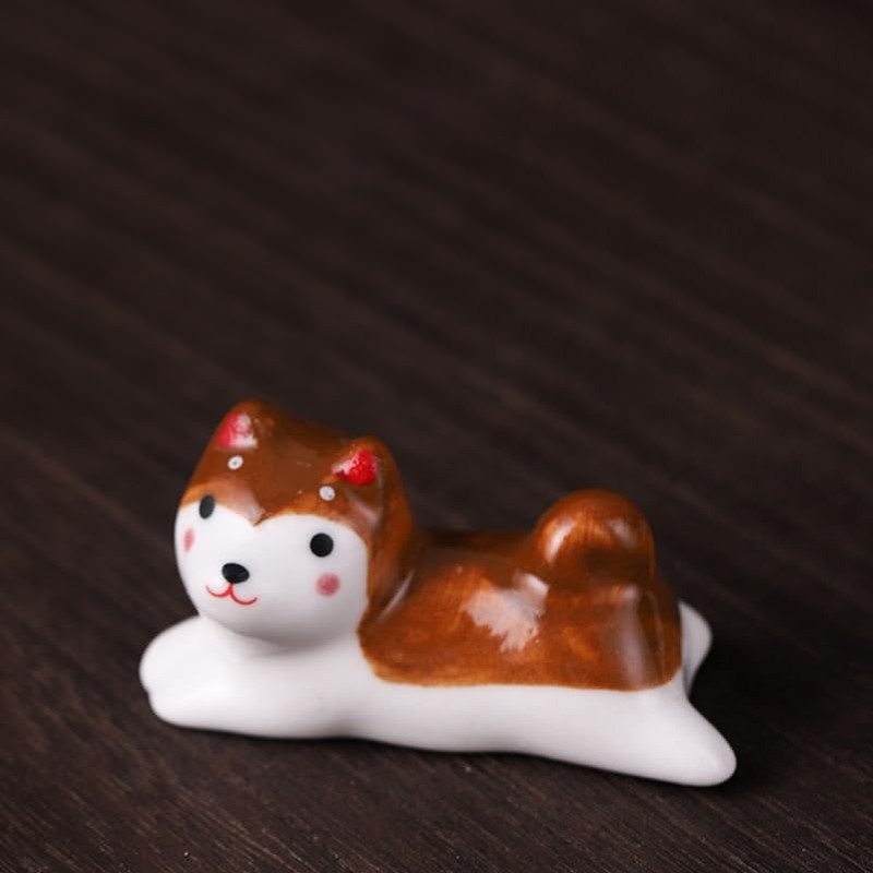 MAGICLULU 4 Pack Shiba Inu Chopstick Rest, Cute Dog Holder