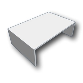 EPOSGEAR Nesting Plinths Acrylic Plastic Retail Riser Tiered Counter Display Stands - Perfect for Shops, Stalls, Ornaments, Models etc (White, Medium - Size 1)