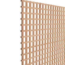 24 in. x 35-3/4 in. x 3/8 in. Unfinished Square Solid North American Red Oak Lattice Insert Panel