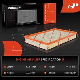 A-premium Filtro de Aire del Motor Compatible con Dodge Ram 1500 2002-2010, Ram 2500 2003-2010, Ram 3500 2002-2009 & Ram 1500 (classic), 2500, 3500 20