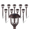 EXCMARK 10 Pack Solar Lights Outdoor Decorative Garden Yard Lights