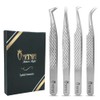 OMANIA Eyelash Extension Tweezers Set 4PCS – Lash Tweezers Kit
