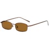 RUNHUIS Retro Classic Small Rectangle Sunglasses Women Men Vintage Slim