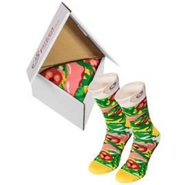 Rainbow Socks - Pizza Slice Box Socks - Italian - Women's Men's Pizza Socks 1 Pair, italian