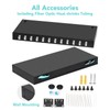 VANDESAIL OM3 1U Fiber Optic Cable Rack Mount Enclosure, with