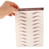 NOLITOY 3 Sheets Eyebrow Tattoo Sticker 4D Hair-like Waterproof Eyebrow