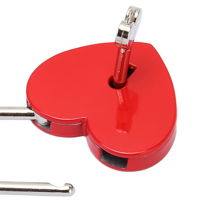 3pcs Heart Shaped Padlock with 3 Keys Rustproof Zinc Alloy